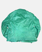 Green Leather Motorcycle Jacket