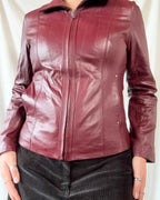 Burgundy Leather Jacket