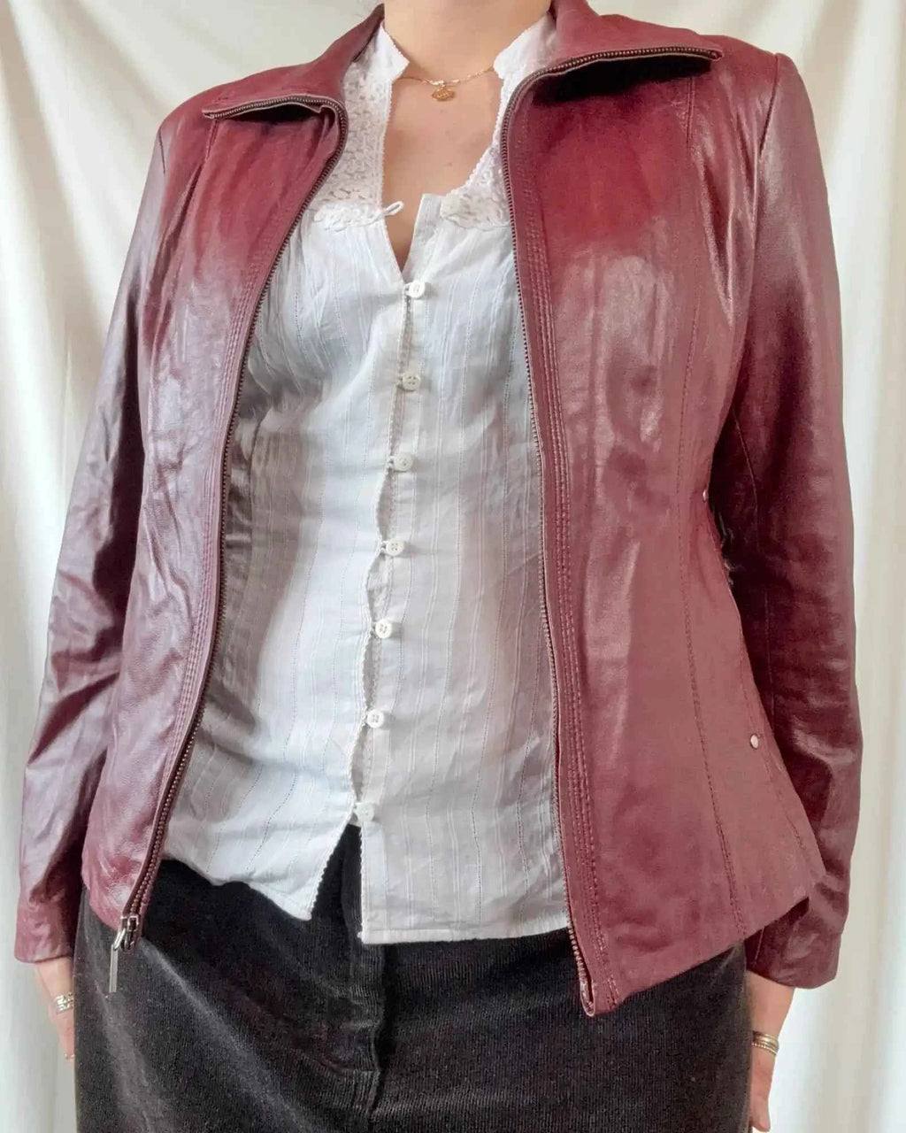 Burgundy Leather Jacket