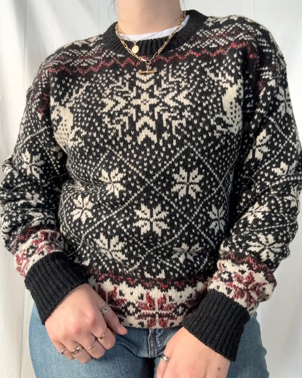 Black Winter Knit Jumper