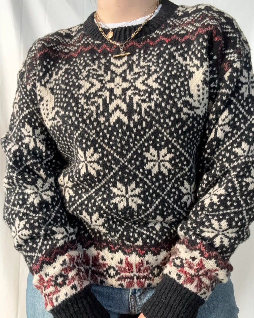 Black Winter Knit Jumper
