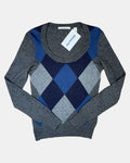 Blue 90s Checked Knit