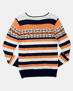 Blue and Orange Knit Jumper