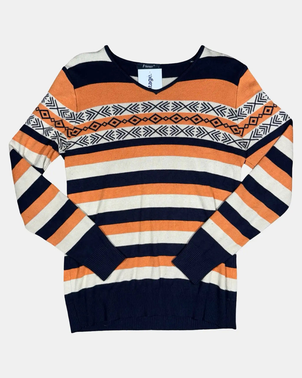 Blue and Orange Knit Jumper