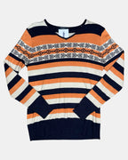 Blue and Orange Knit Jumper