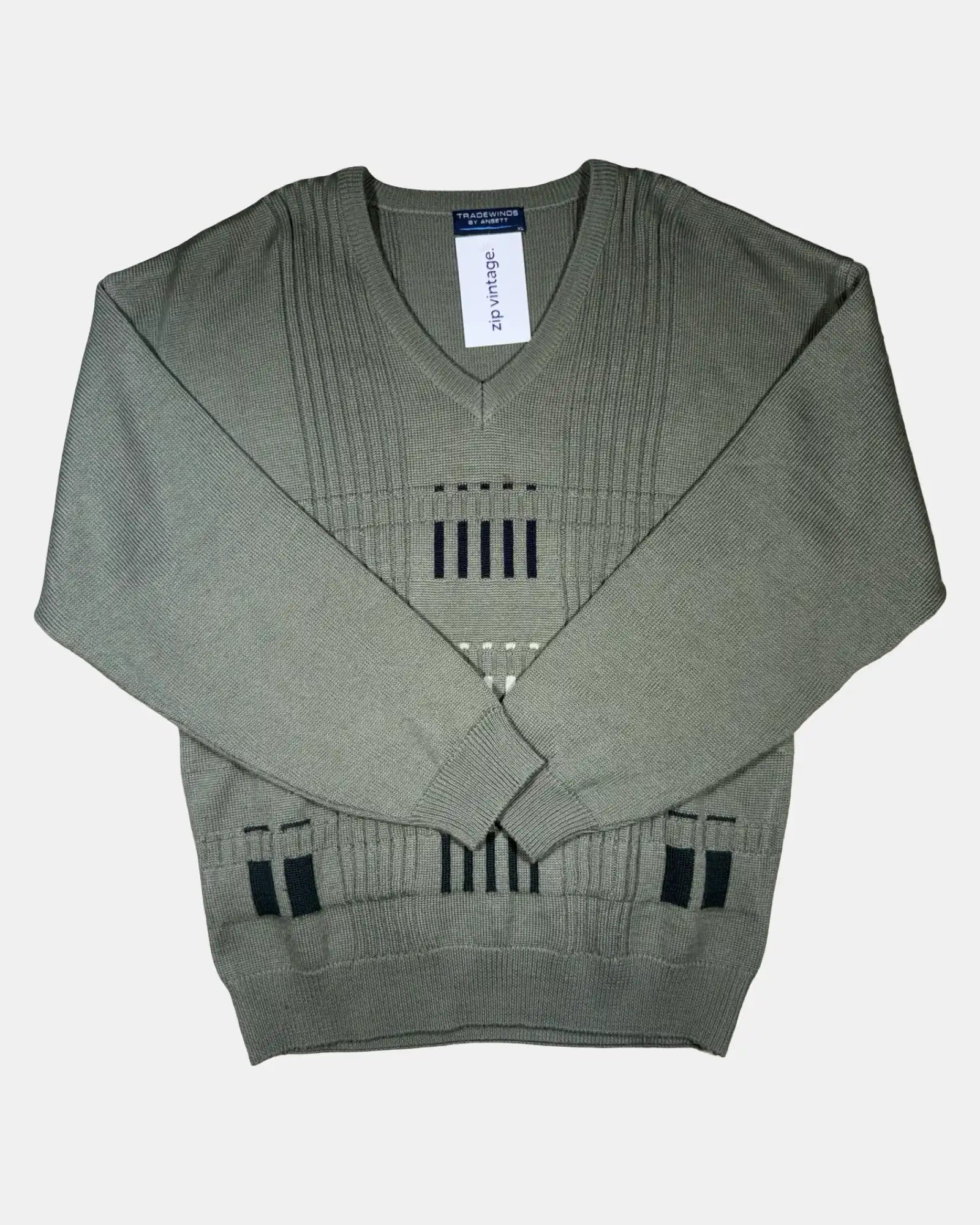 Green Patterned knit jumper