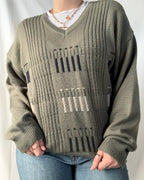 Green Patterned knit jumper