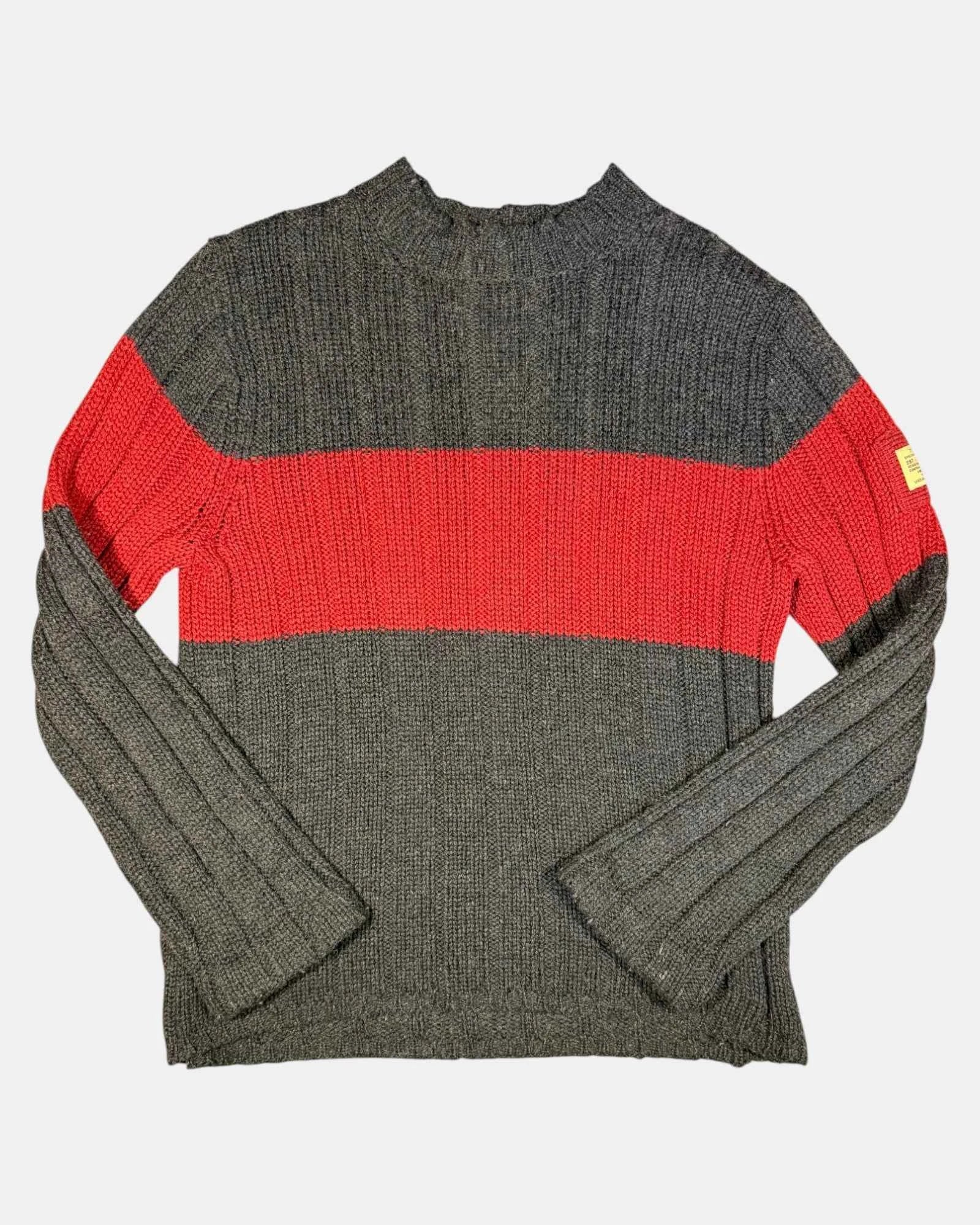 Red and Black Knit Jumper | Size M