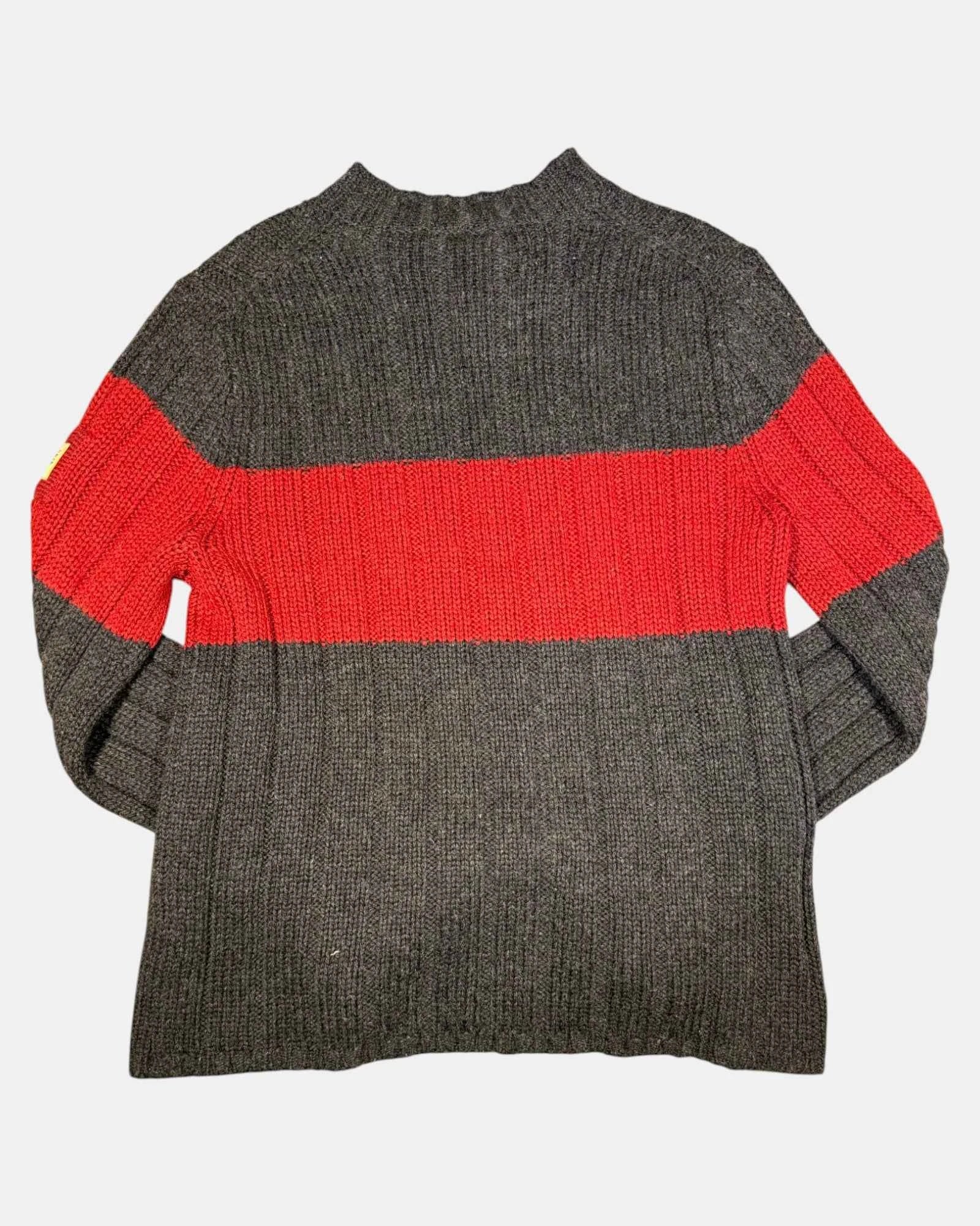 Red and Black Knit Jumper | Size M