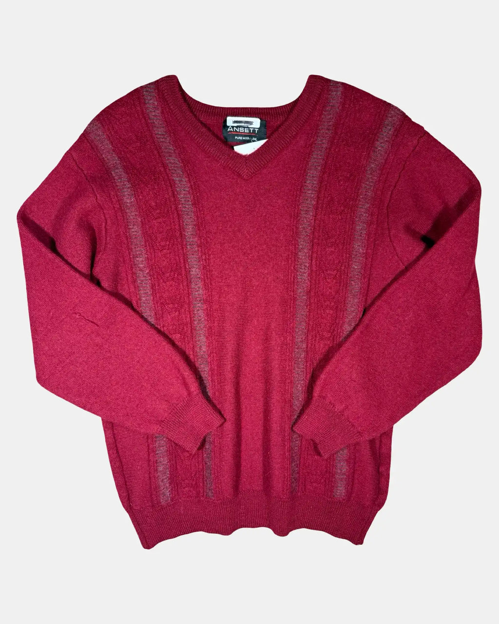 Red Heavy Pure Wool Jumper