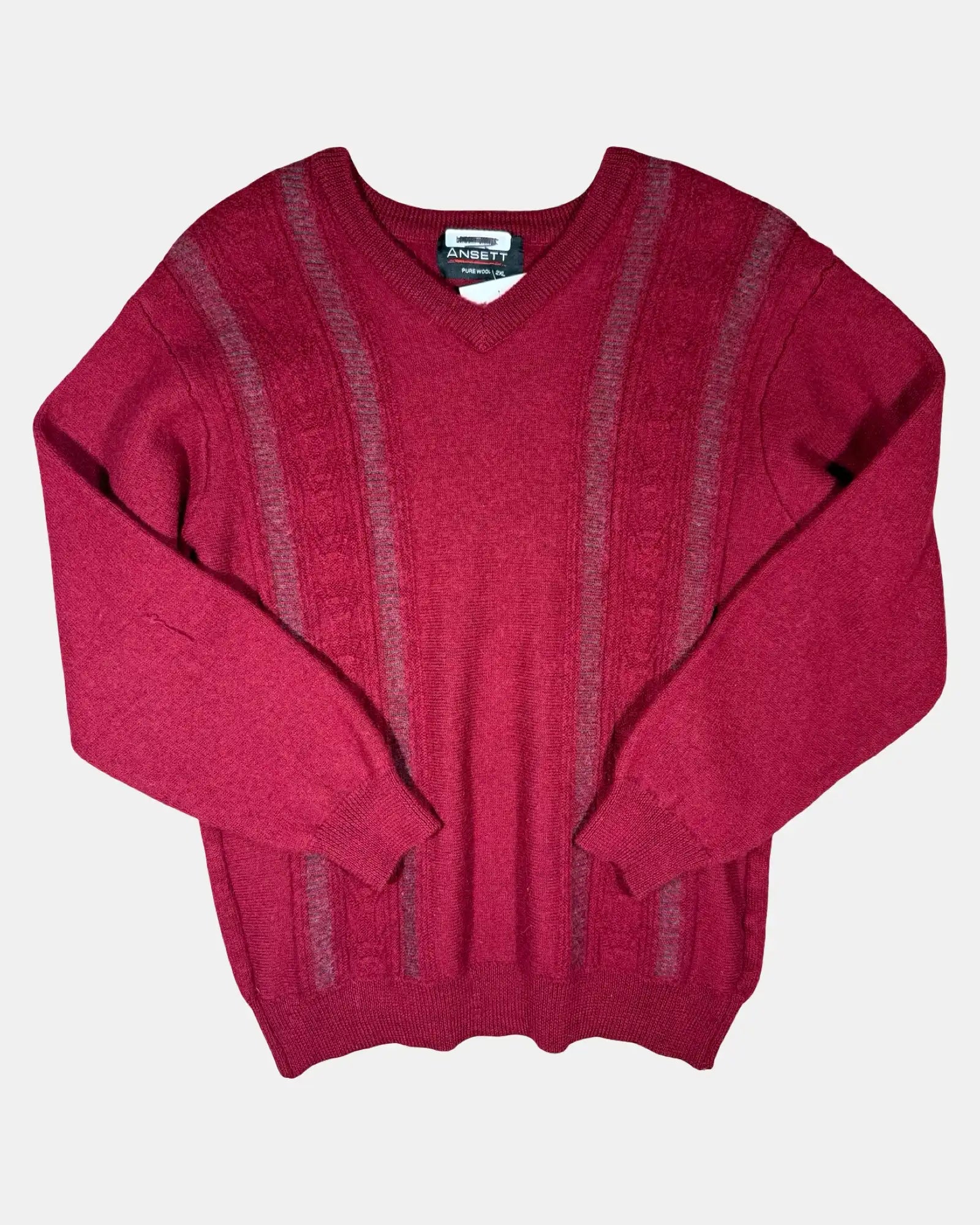 Red Heavy Pure Wool Jumper