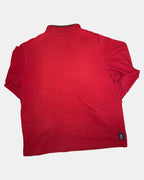 Red Quarter Zip Polo Jumper