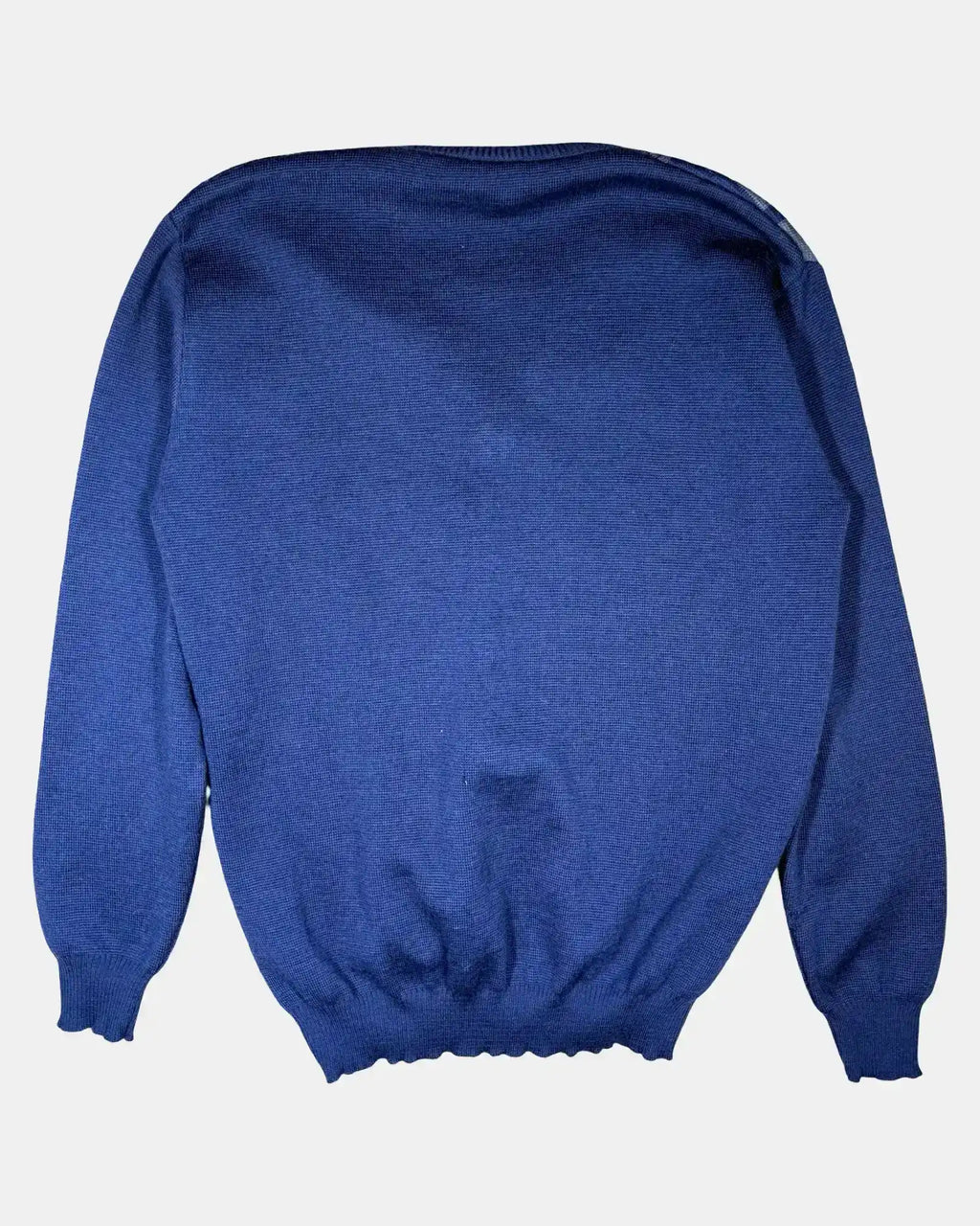 Vintage Blue Checked Knit Jumper