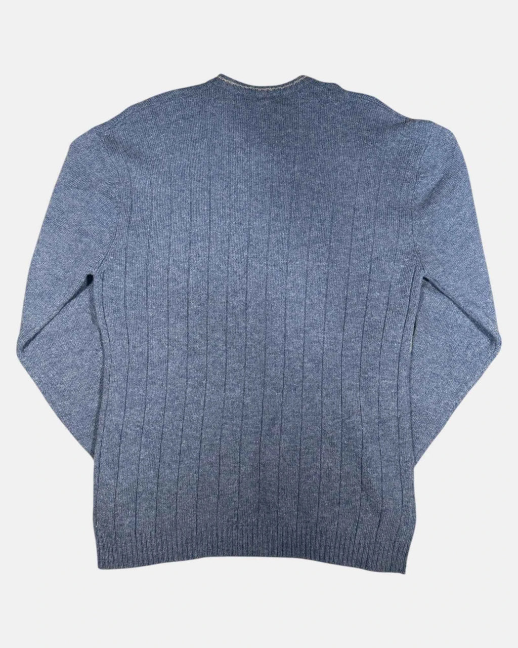 Blue and Grey Pure Wool Jumper | Size XL