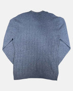 Blue and Grey Pure Wool Jumper | Size XL