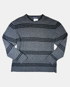 Grey & Black Striped Knit Jumper