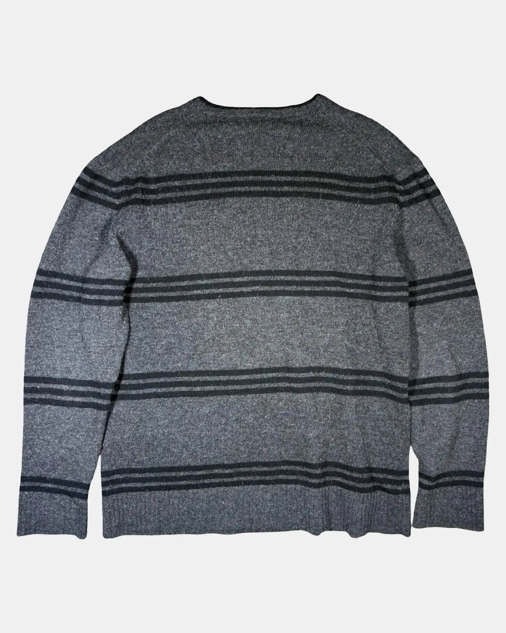 Grey & Black Striped Knit Jumper