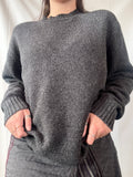 Grey Knit Jumper with White Speckles | Size L