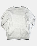 Cream Knit Jumper with Grey Detail | Estimated Size M-L - Zip Vintage