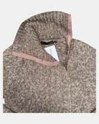 Brown and Pink Mock Neck Jumper | Est. Size 10-12