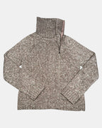 Brown and Pink Mock Neck Jumper | Est. Size 10-12