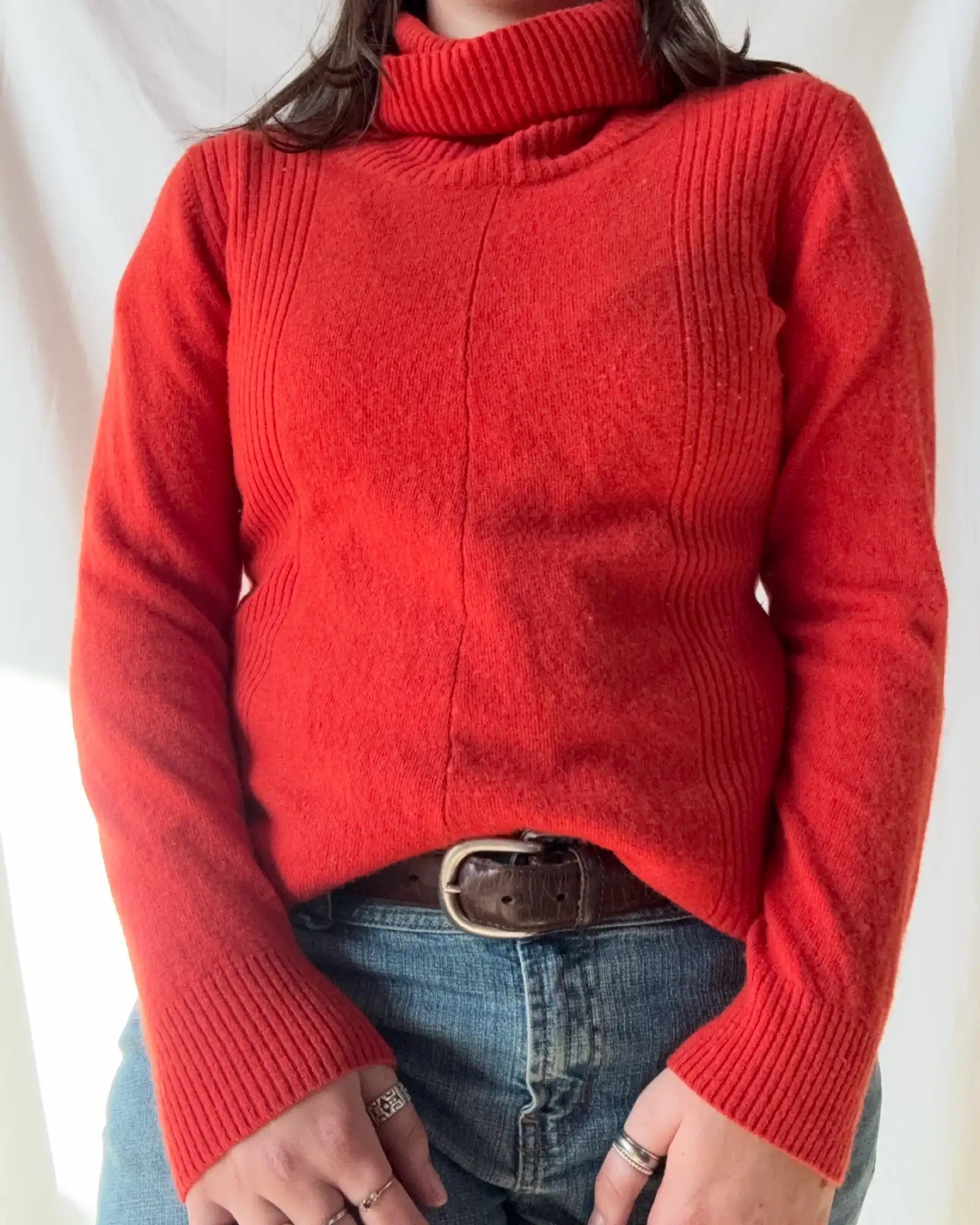2000s Orange Knit Sweater