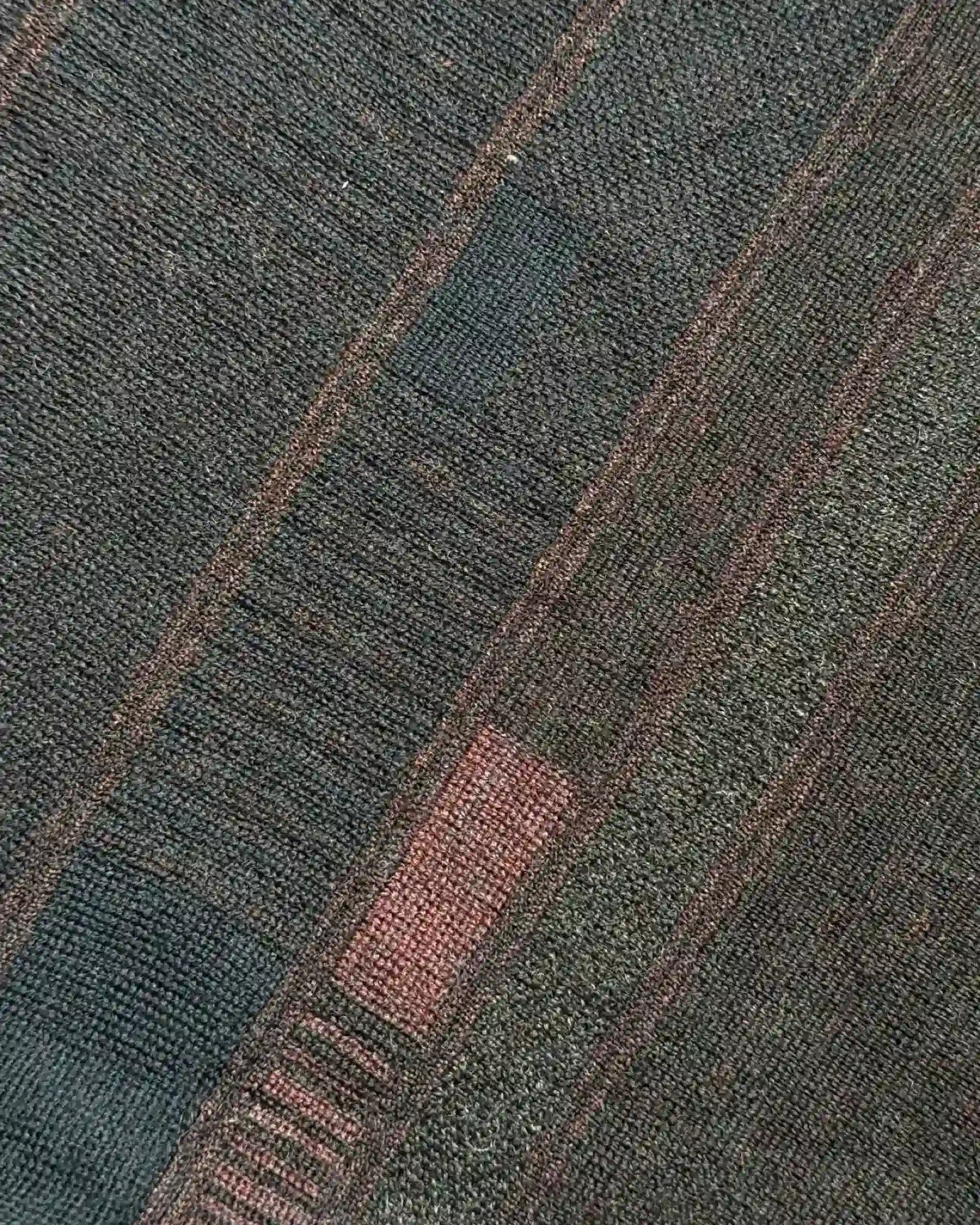 Brown, Blue and Pink Knit Jumper