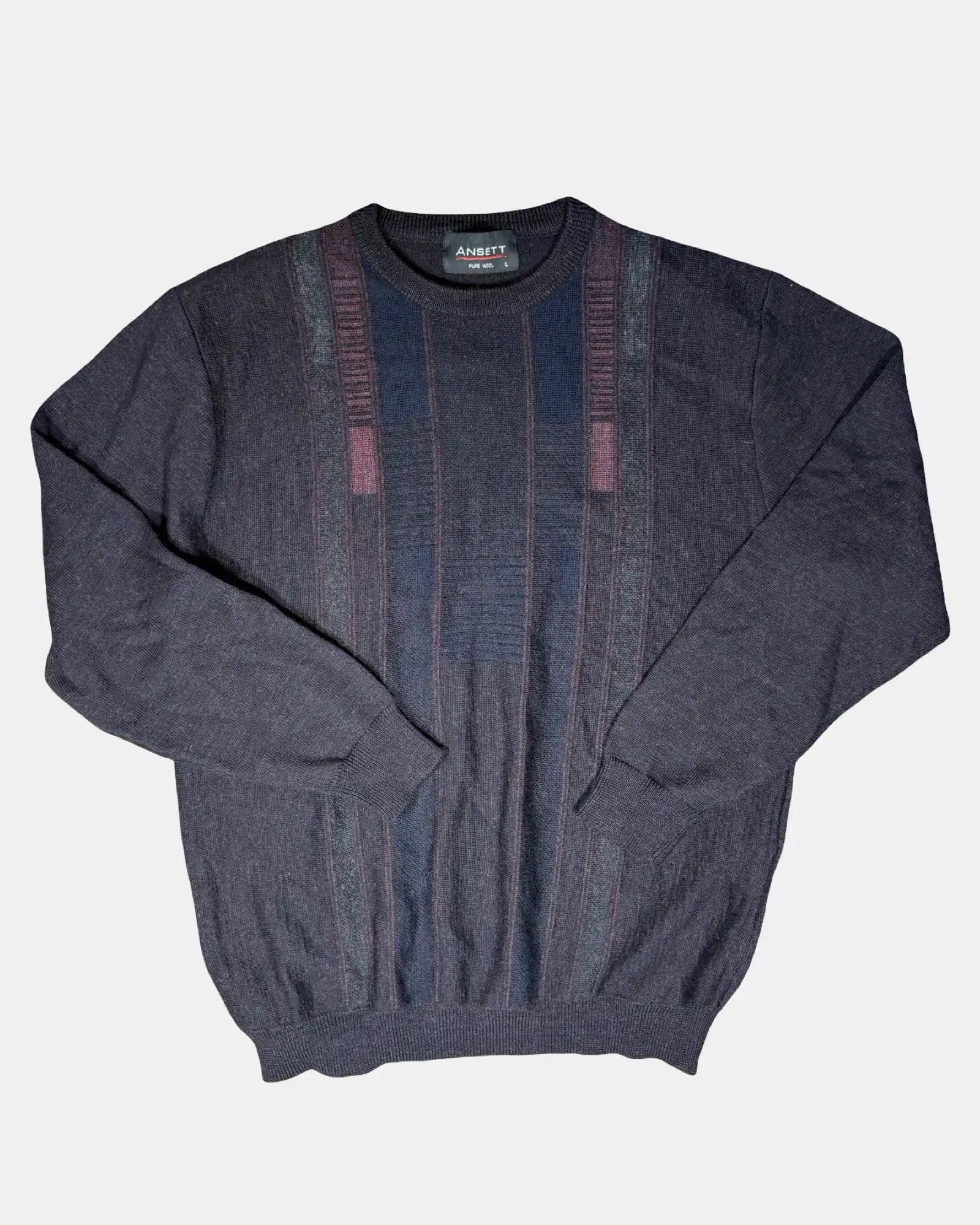 Brown, Blue and Pink Knit Jumper