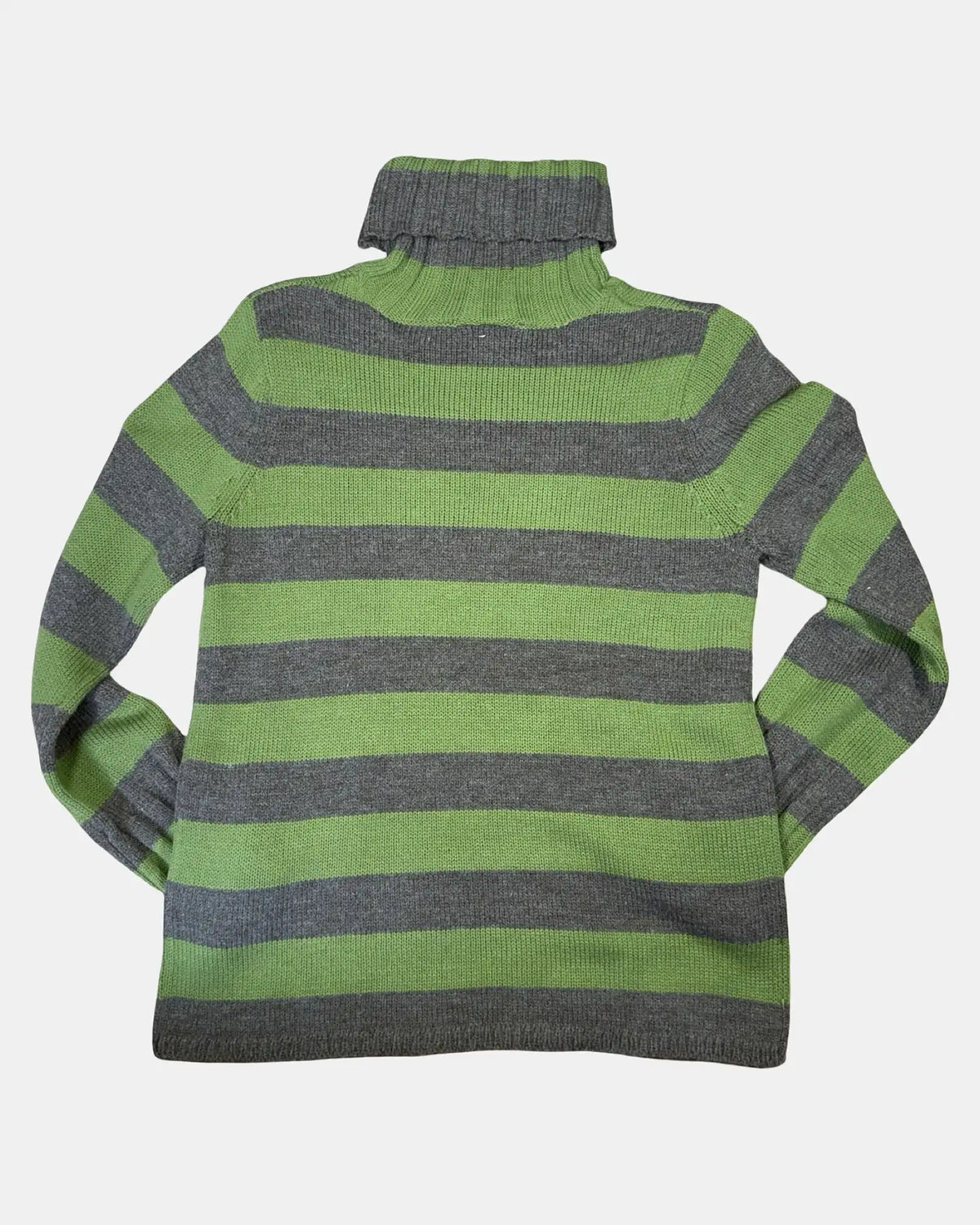 Green and Brown Knit Turtle Neck