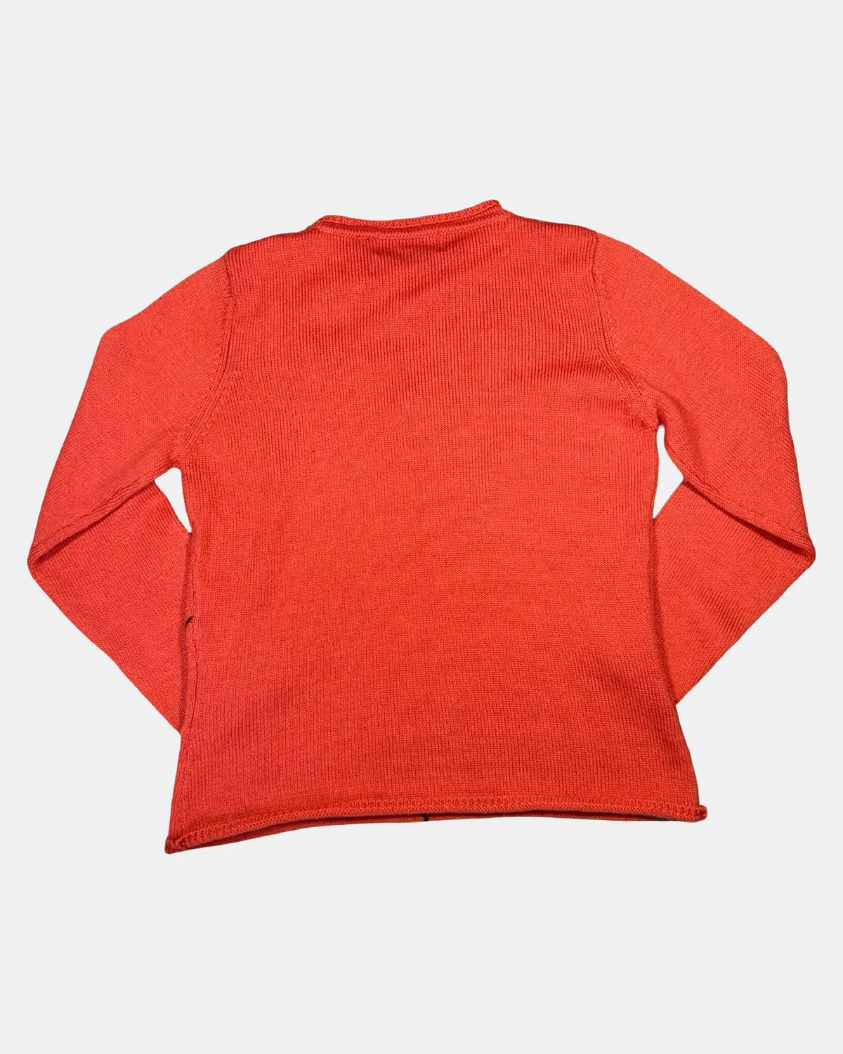 Orange Knit Jumper with Flower