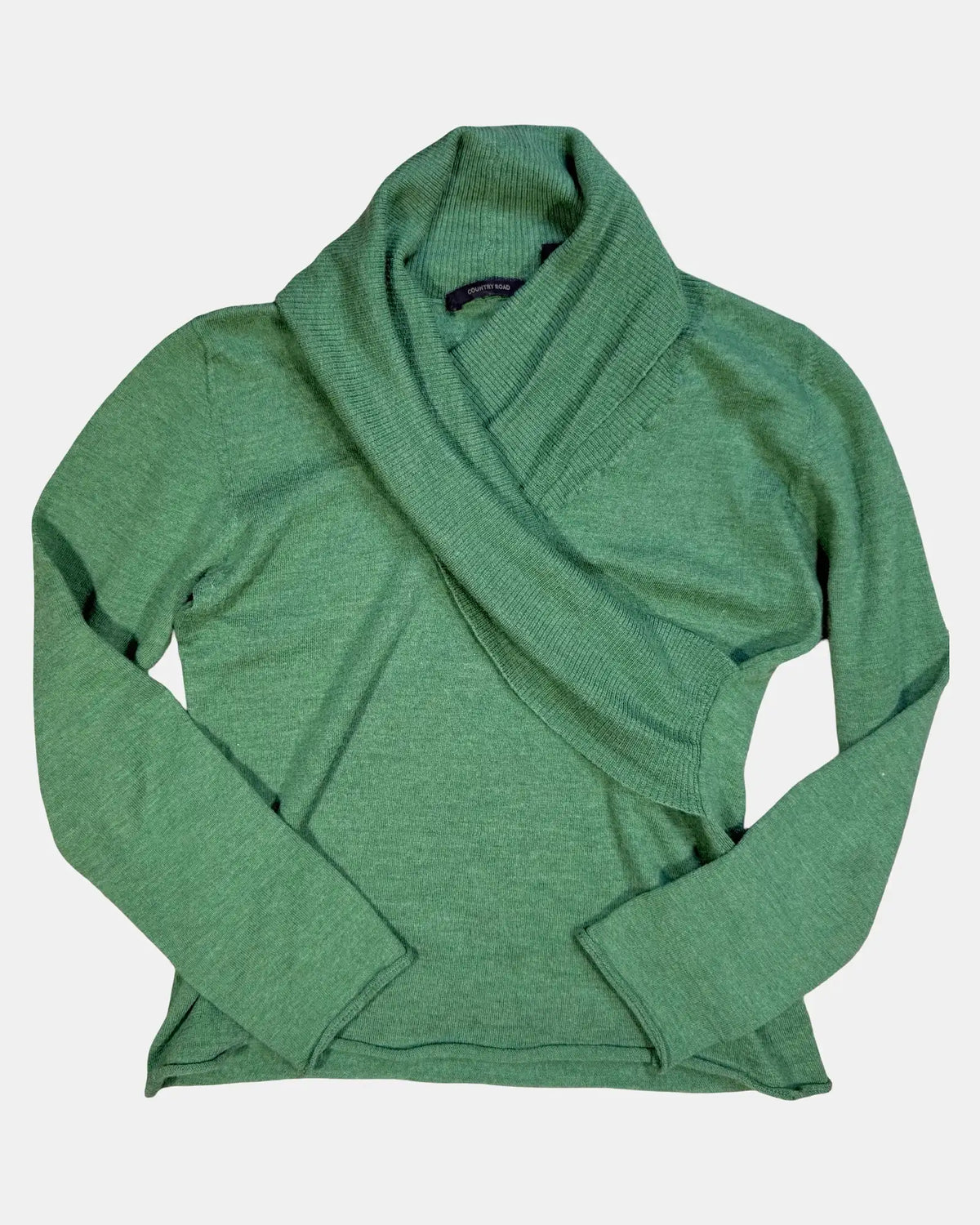 Green Wrap Knit Jumper