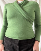 Green Wrap Knit Jumper