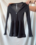Black Long Knit Cardigan
