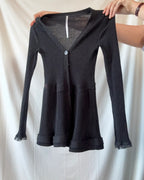 Black Long Knit Cardigan