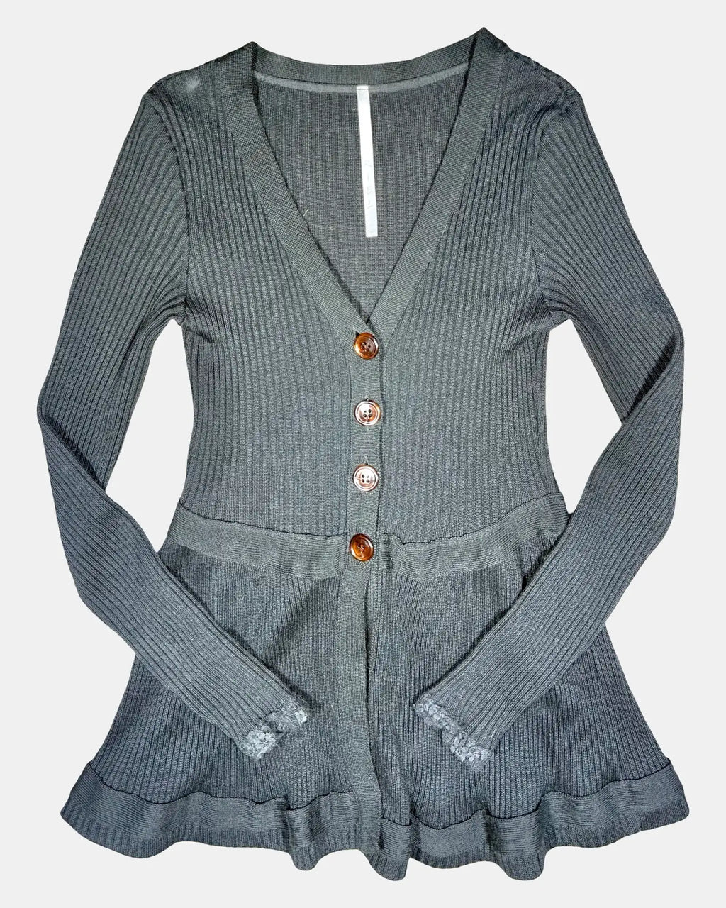 Black Long Knit Cardigan