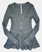 Black Long Knit Cardigan