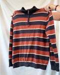 Orange Blue and White Quarter Zip