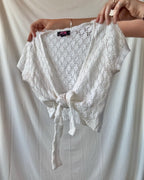 White VIntage 2000s CKM Cardigan