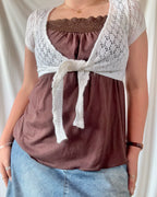 White VIntage 2000s CKM Cardigan