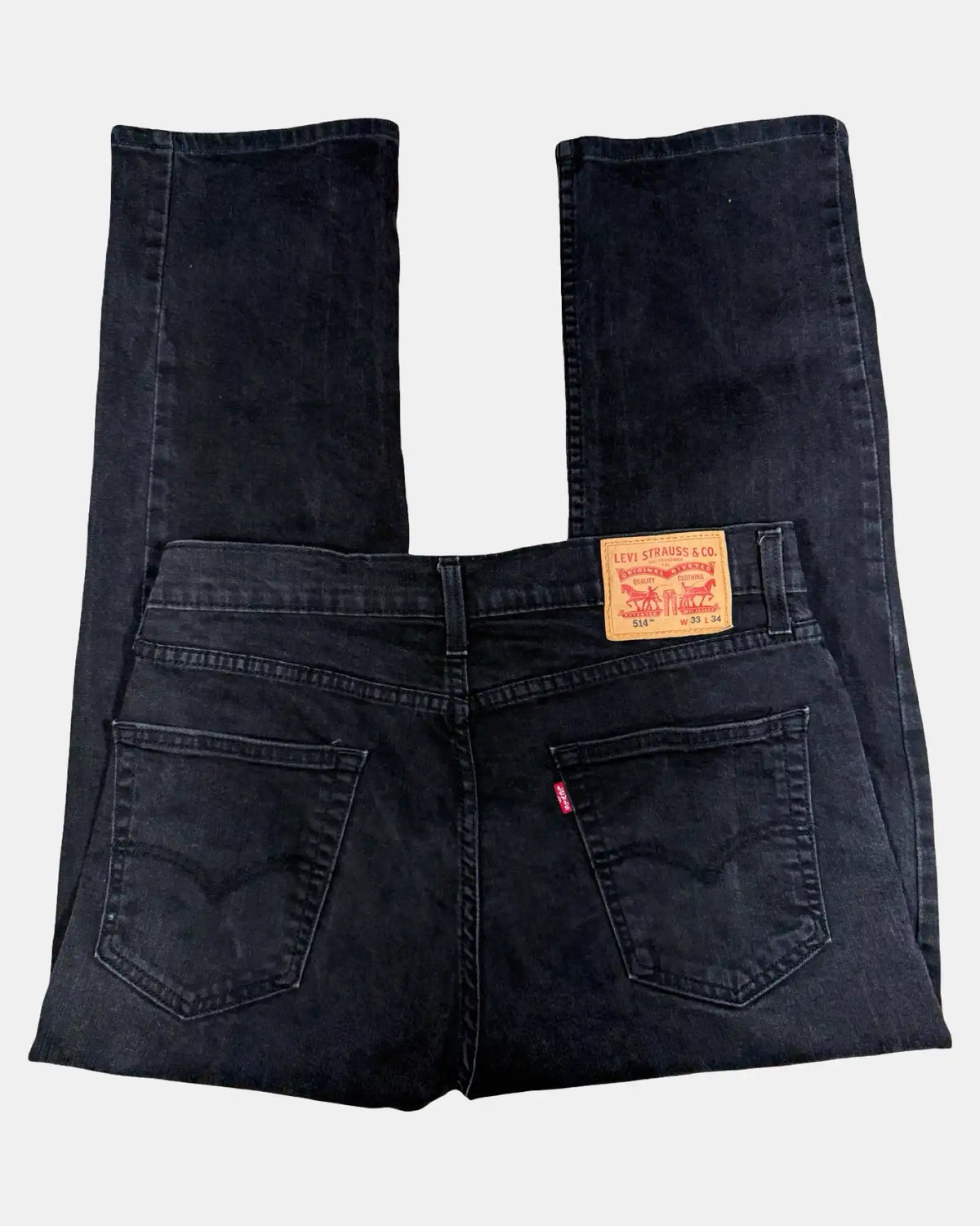Black Levi's Straight Leg Jeans 514