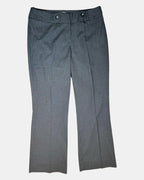 Grey Wide Leg Pants with Black Stripes