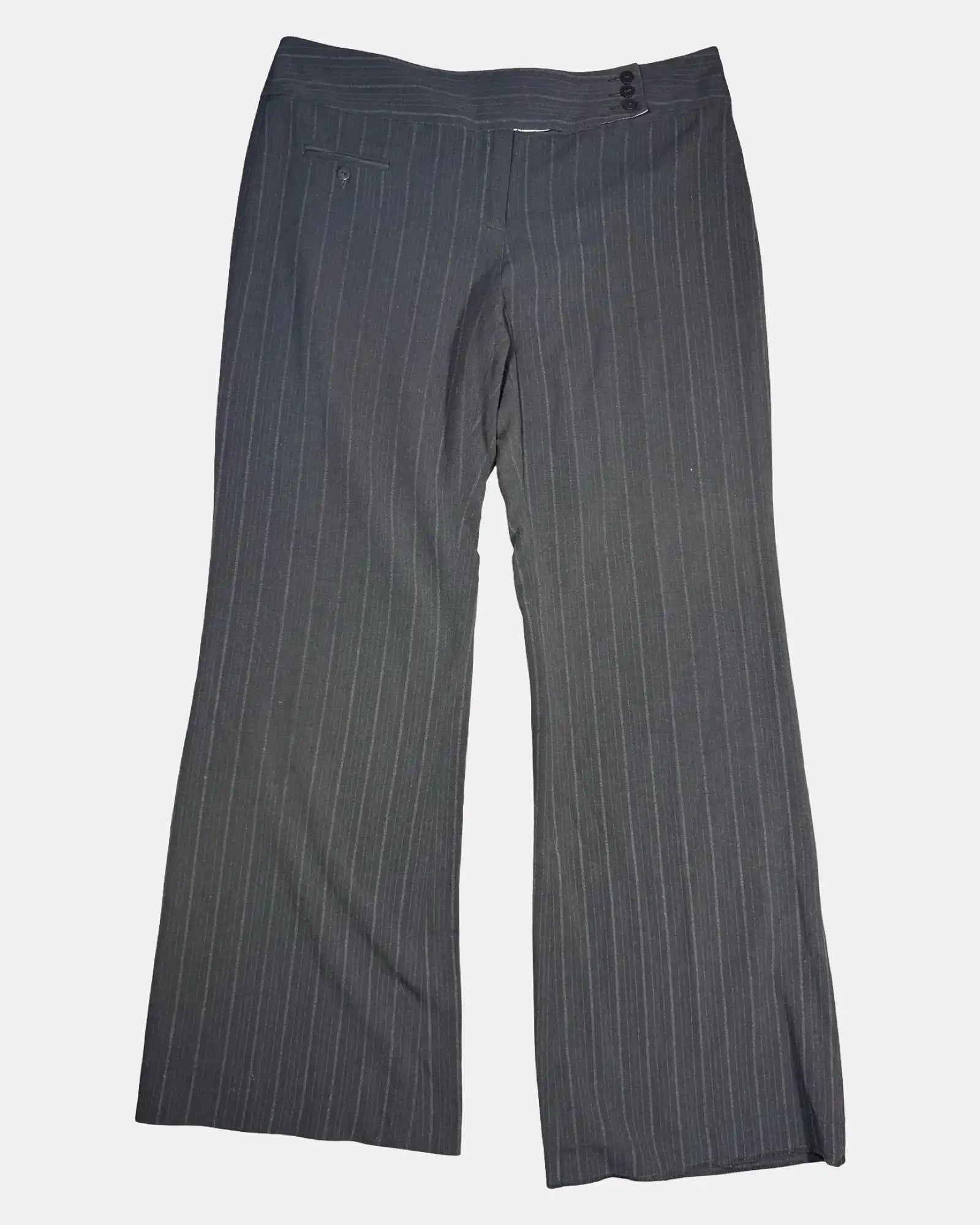 Pinstripe Wide Leg Pants