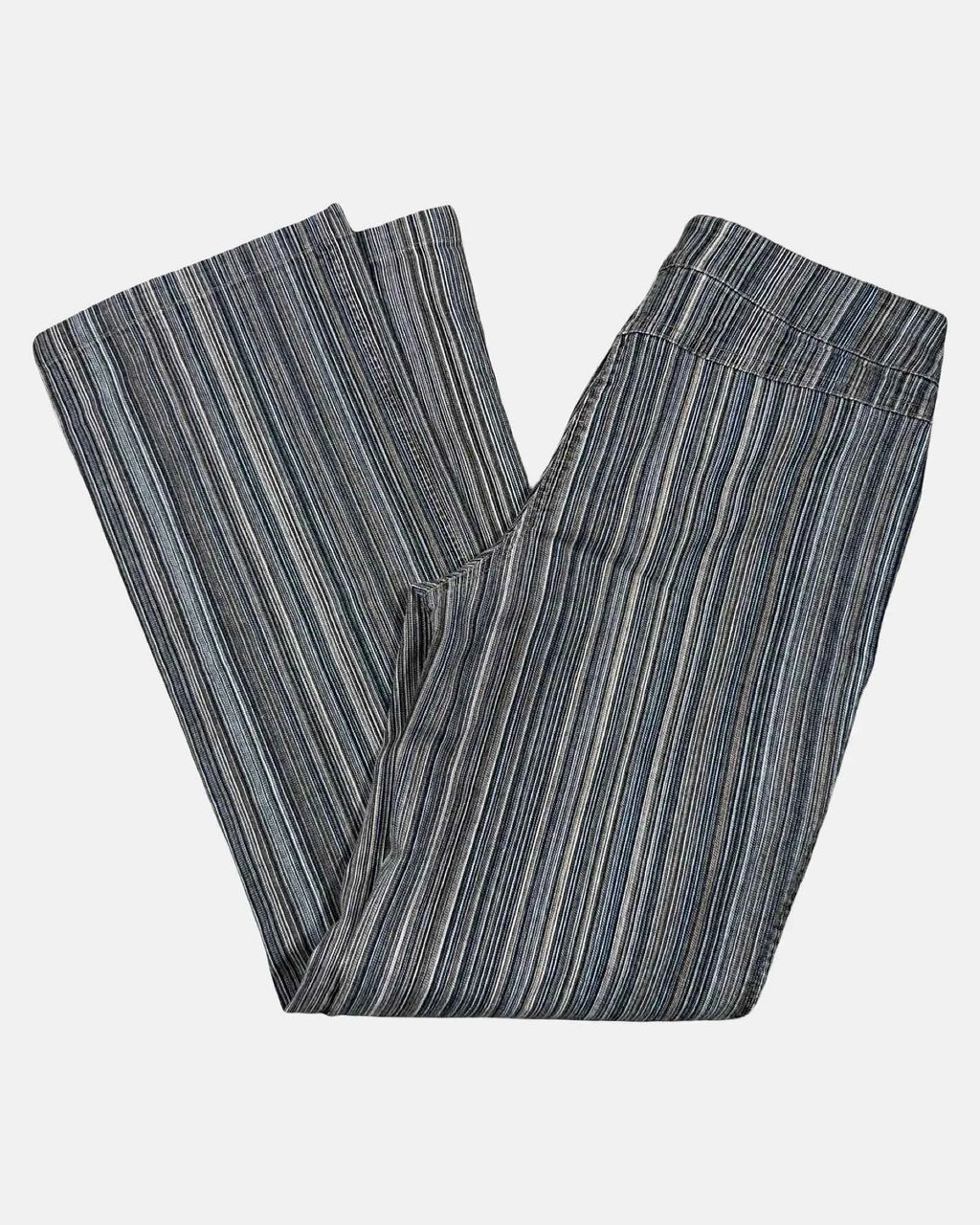 Brown Striped Denim Jeans