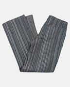 Brown Striped Denim Jeans