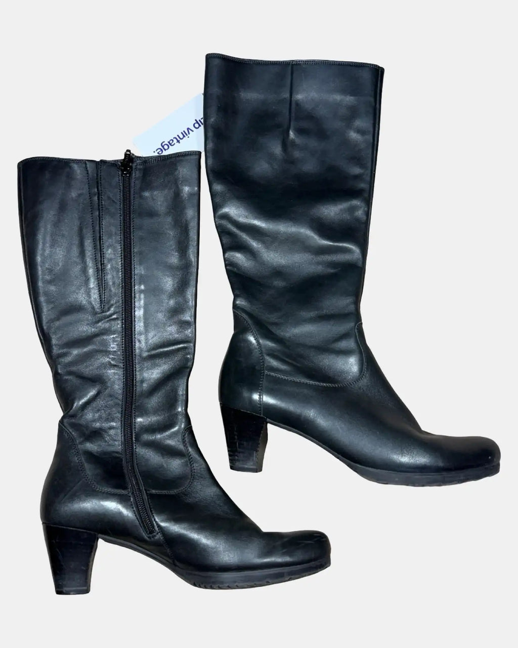 90s Black Leather Boots