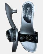 Y2K Italian Metalic Mules