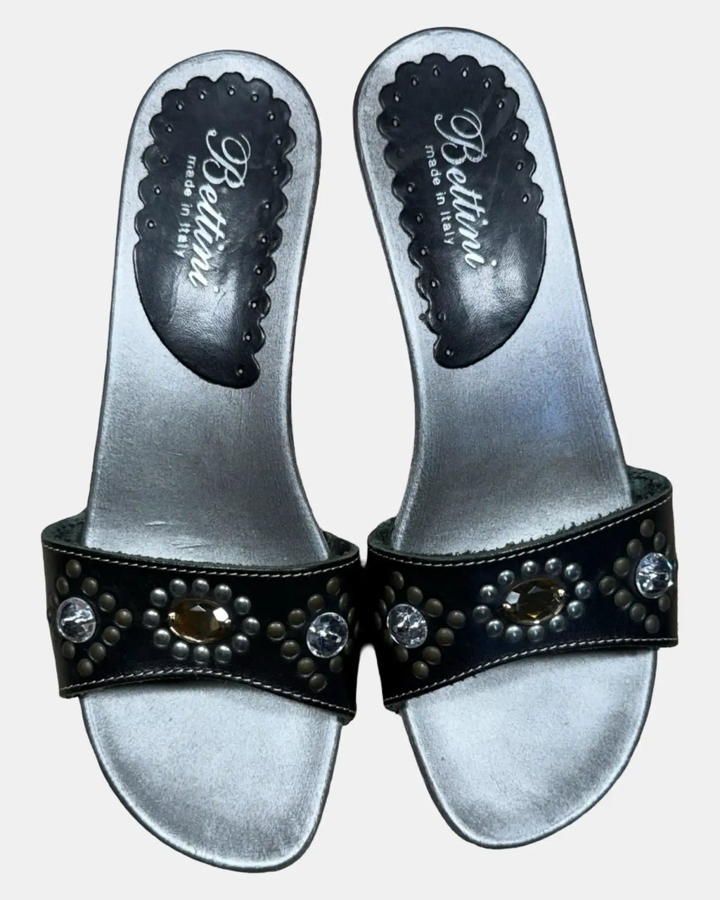 Y2K Italian Metalic Mules