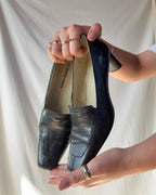 Black Heel Mary Jane Style Shoes