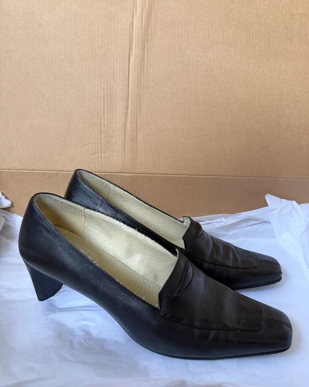 Black Heel Mary Jane Style Shoes