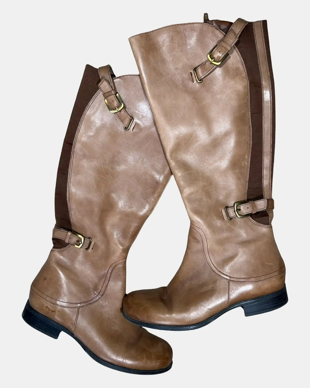 Light Brown Leather Riding Boots